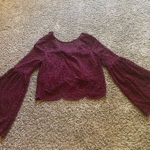 Burgundy crop top